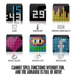 Bluetooth 4.0 Smart LED Speaker with APP Control for Pixel Art Creation (Black) 