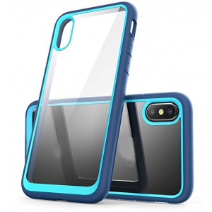 iPhone Xs Case, iPhone X Case,  [Unicorn Beetle Style] Premium Hybrid Protective Clear Case for for iPhone X 2017 & iPhone Xs 5.8 inch 2018 Release (Blue)