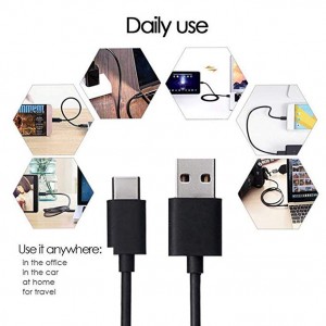 USB Type C Cable, 2 Pack USB C Cable, 3.3 FT USB C to USB A Charger Compatible Samsung Galaxy S9 S8 Note 8, LG V20 G5, Google Pixel, Moto Z, MacBook and More - Black