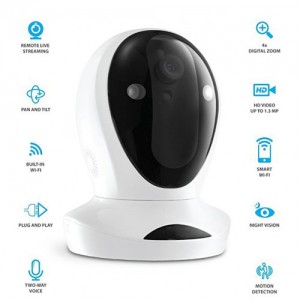 ULTRA IP Wireless Network Security Camera, Plug/Play, Pan/Tilt with Two-Way Audio and Night Vision (Updated Version of VT-361)